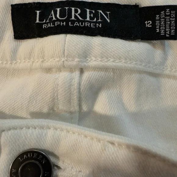 Lauren Ralph Lauren Black Tag Women’s White Straight Leg Jeans Pants Size 12 - Picture 2 of 9